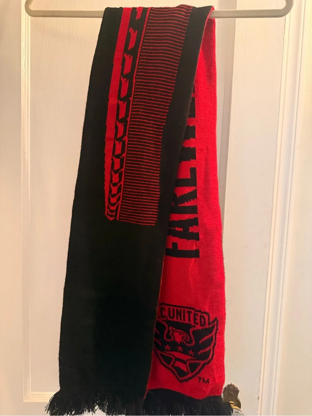 D.C. United Red & Black Farewell to RFK Stadium Reversible Knit Scarf